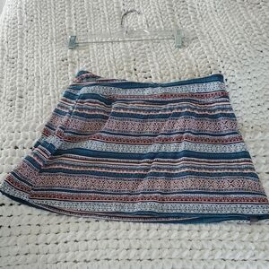 Title Nine Multicolor Patterned A-Line Skort